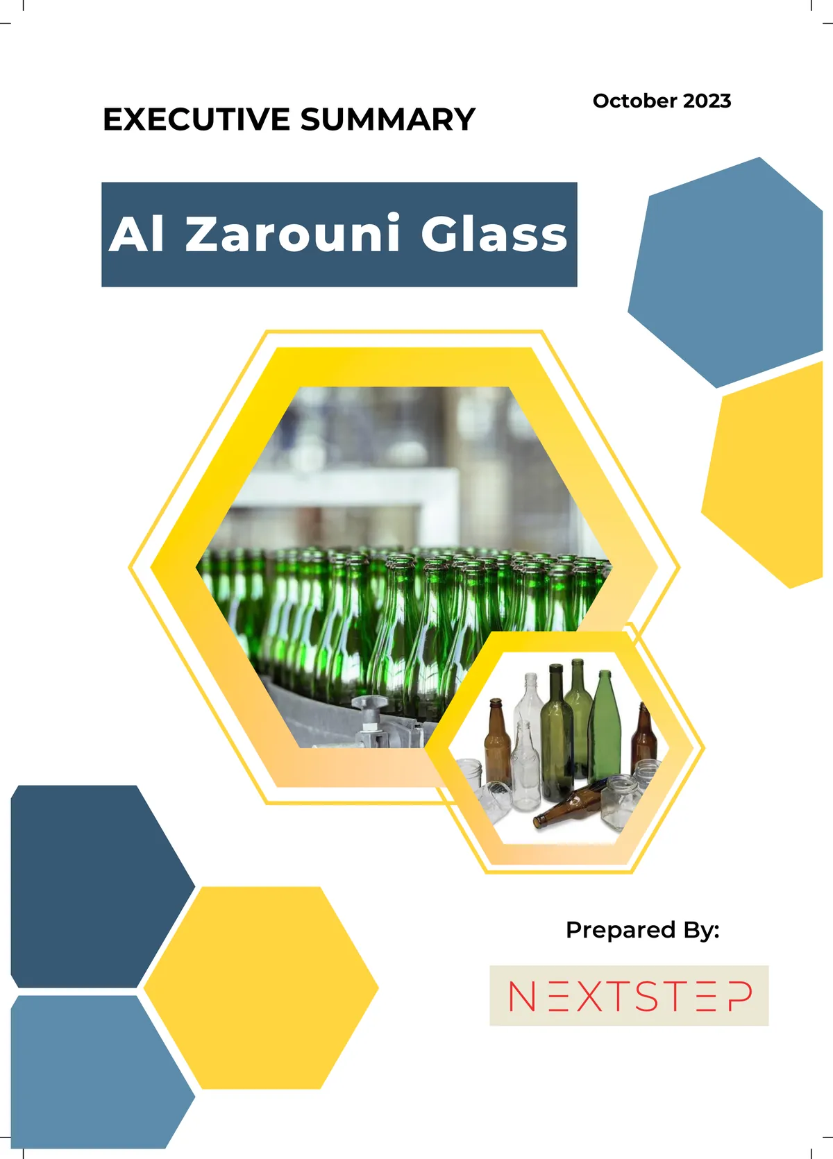 Executive Summary — Al Zarouni Glass (October 2023), project study cover